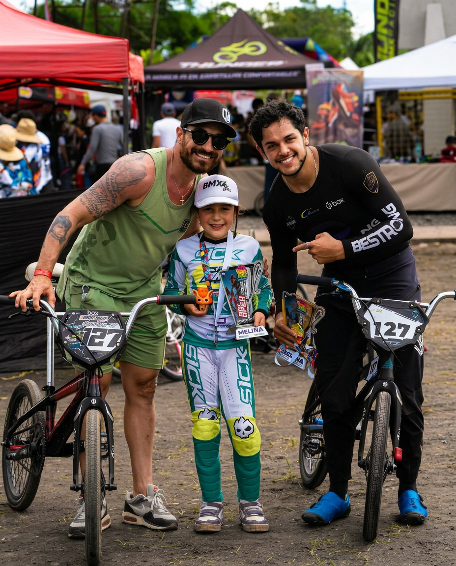Emilio, Mai & Gustavo at a R.R.R BMX event
